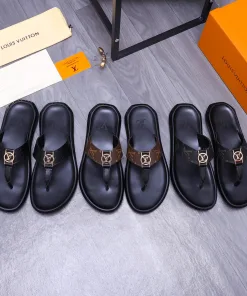 Hochwertige Louis Vuitton Hausschuhe LOUIS VUITTON Hausschuhe Ausgewähltes Mikrofaserlederfutter