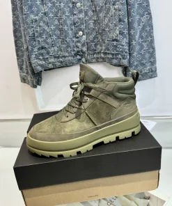 High Quality UGG Arbeitsstiefel Schneestiefel Offizielle echte Herrengrößen Olivgrün reines