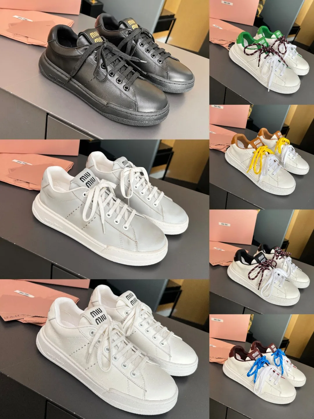 Luxury Miu Miu Einzelne Schuhe weiße Turnschuhe neuen weißen Sneaker Jahr sind