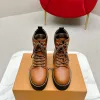 Hochwertige Louis Vuitton Wanderschuhe Stiefeletten Kampfstiefel flache Stiefel Louis Vuitton Martens Schnürstiefel hergestellt