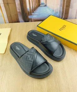 High Quality Fendi Hausschuhe Hochwertige FENDI echtem Leder Herren