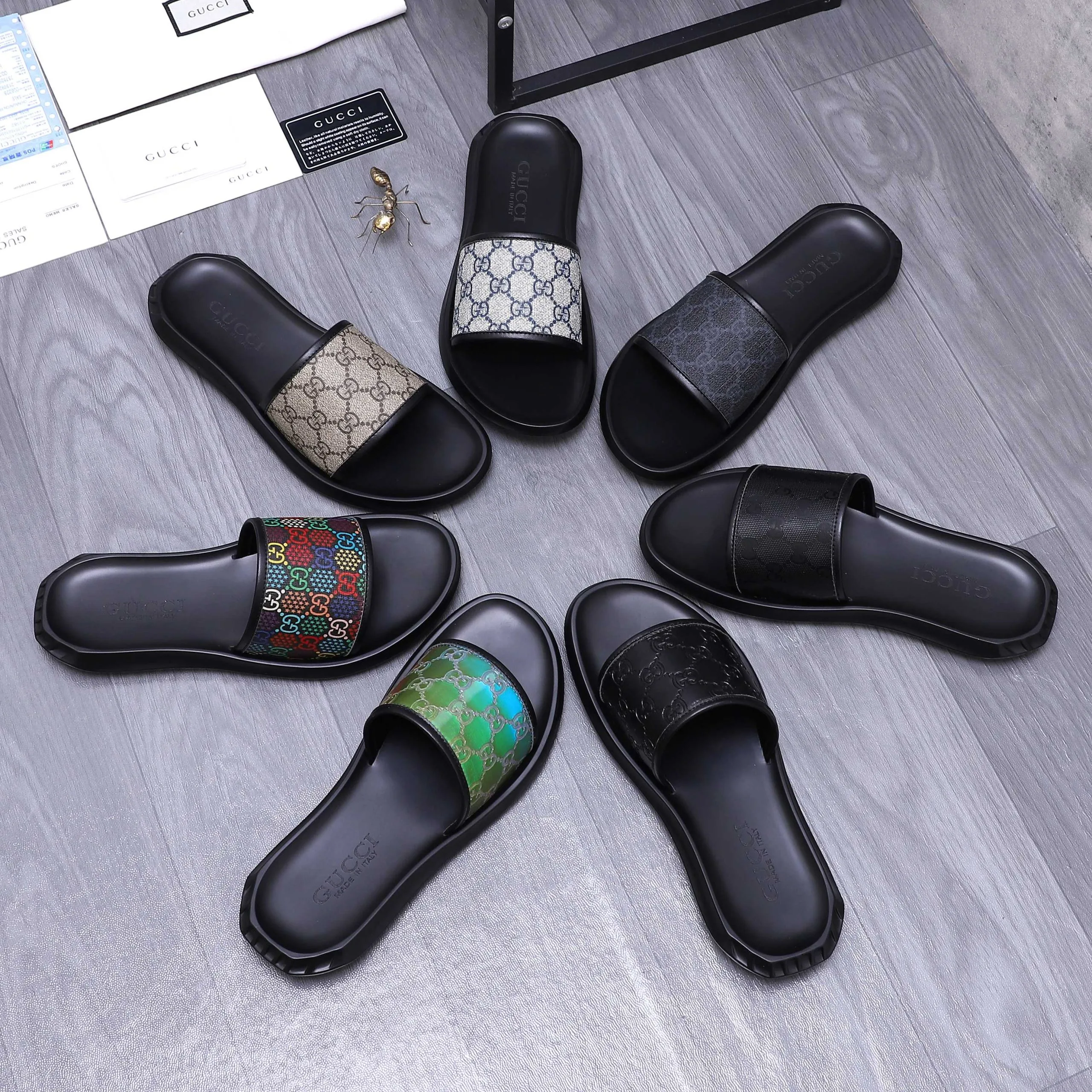 Hochwertige Gucci-Hausschuhe. GUCCI-Hausschuhe werden individuell angefertigt