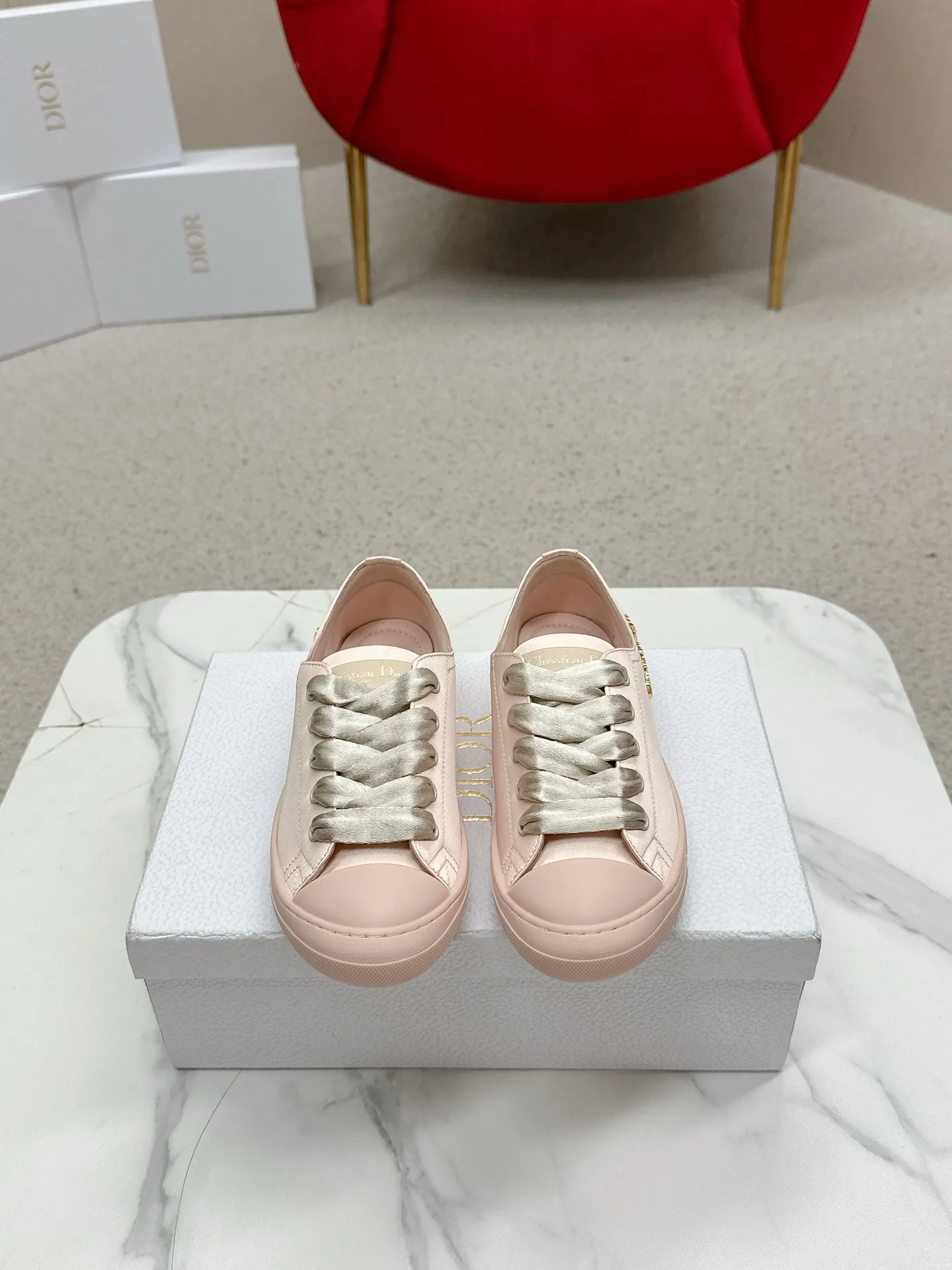 Luxus Dior Weiße Sneaker Neueste Lucky Series Weiß