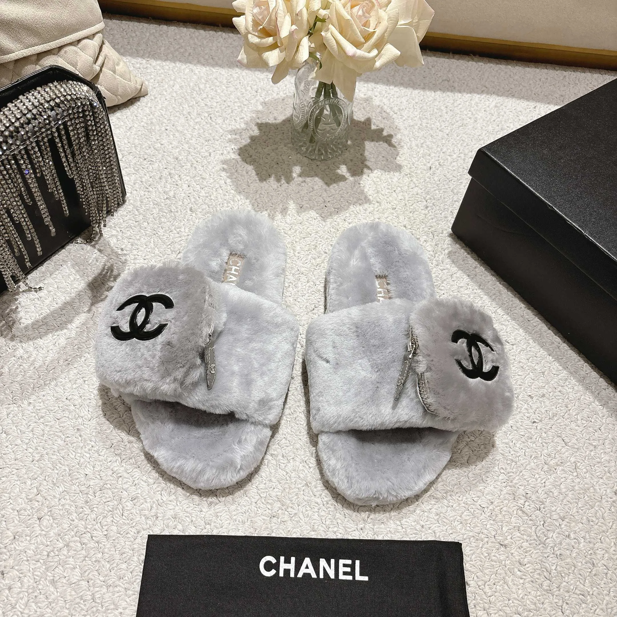 Premium Chanel Hausschuhe Tatsächlicher Preis Chanel Hausschuhe Wolle