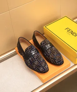 High Quality Fendi Elegante HerrenLederschuhe Lederschuhe Elegante Lederschuhe nicht