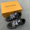 Hochwertige Louis Vuitton Basketballschuhe Trainer Sneaker Denim Krokodillederprägung sind