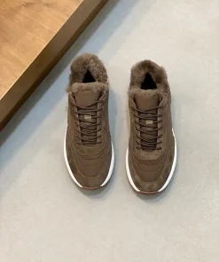 Luxuriöse Loro Piana Laufschuhe Lederschuhe Loroiana WeekendWalk Wollisolierung speziell gefertigt