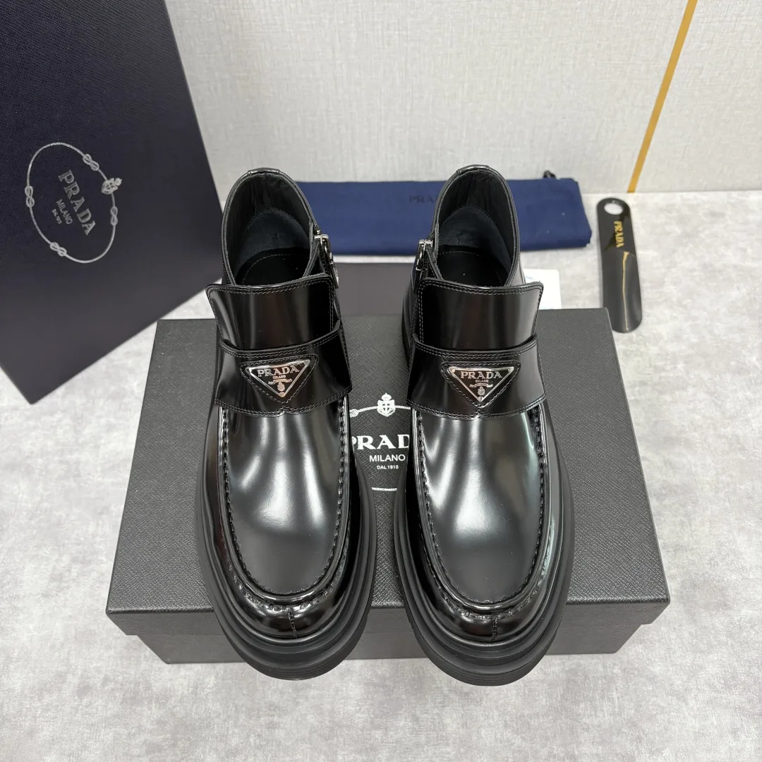 Premium Äußern Stiefeletten Lederschuhe Glänzende Eine moderne Verschmelzung Klassik