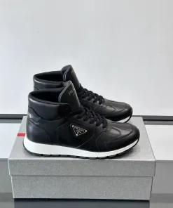 Luxus Prada HighTopSneaker Lederschuhe Prada Diese bestechen durch Obermaterial