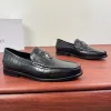 Premium Versace Slipper Lederschuhe Freizeitschuhe aus Leder Slipper aus echtem Leder Neue Versace Echtleder vielseitige Slipper