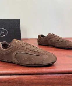 Premium Prada Ledersneaker Lederschuhe Prada Montecarlo Sneaker bequeme Trainingsschuhe