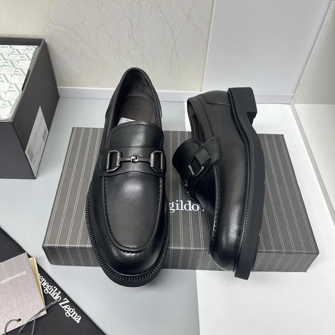 Premium Zegna Herrenlederschuhe Lederschuhe neuen Ermenegildo Zegna Garonne Flex