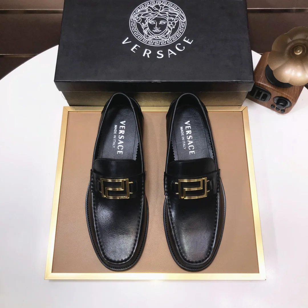 Luxury Versace Loafer Neue Herrenschuhe komplett Rindsleder rutschfester