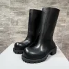 Luxus Balenciaga Herrenstiefel leicht asymmetrische runde Original erworben