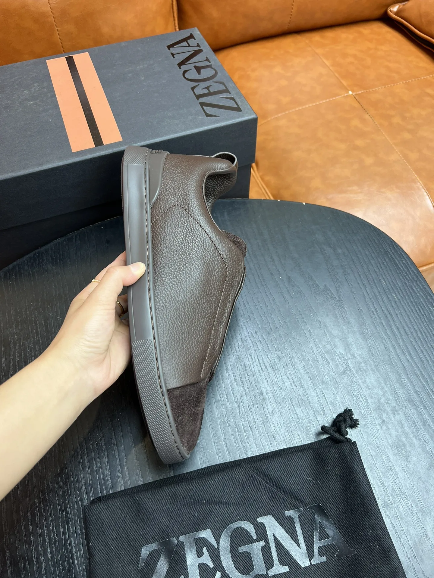 Premium Zegna Lederschuhe Zegna Freizeitsneaker Diese Sneaker bestechen