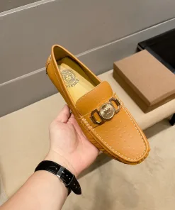 Luxus Versace einzelne Schuhe Marke offizielles Obermaterial feinstem italienischem