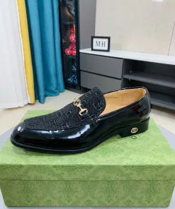 Premium Gucci Herrenlederschuhe Lederschuhe Original geprägtes weiches zartes komfortables