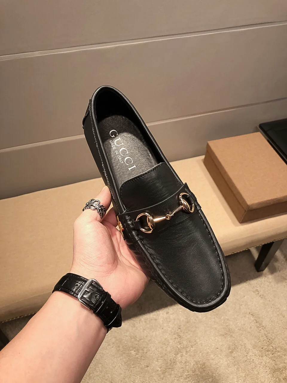 Luxus Gucci Slipper Laufschuhe Marke offiziell authentische trendige Schuhe