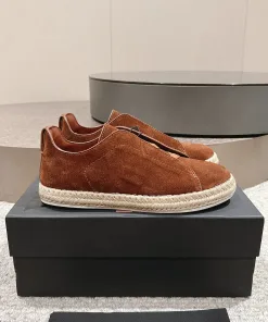 Luxus Zegna Freizeitschuhe Lederschuhe Trile Stitch eleganter Freizeitschuh ikonischen