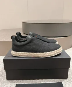 Hochwertige Zegna Freizeitschuhe Lederschuhe Trile Stitch eleganter Freizeitschuh ikonischen