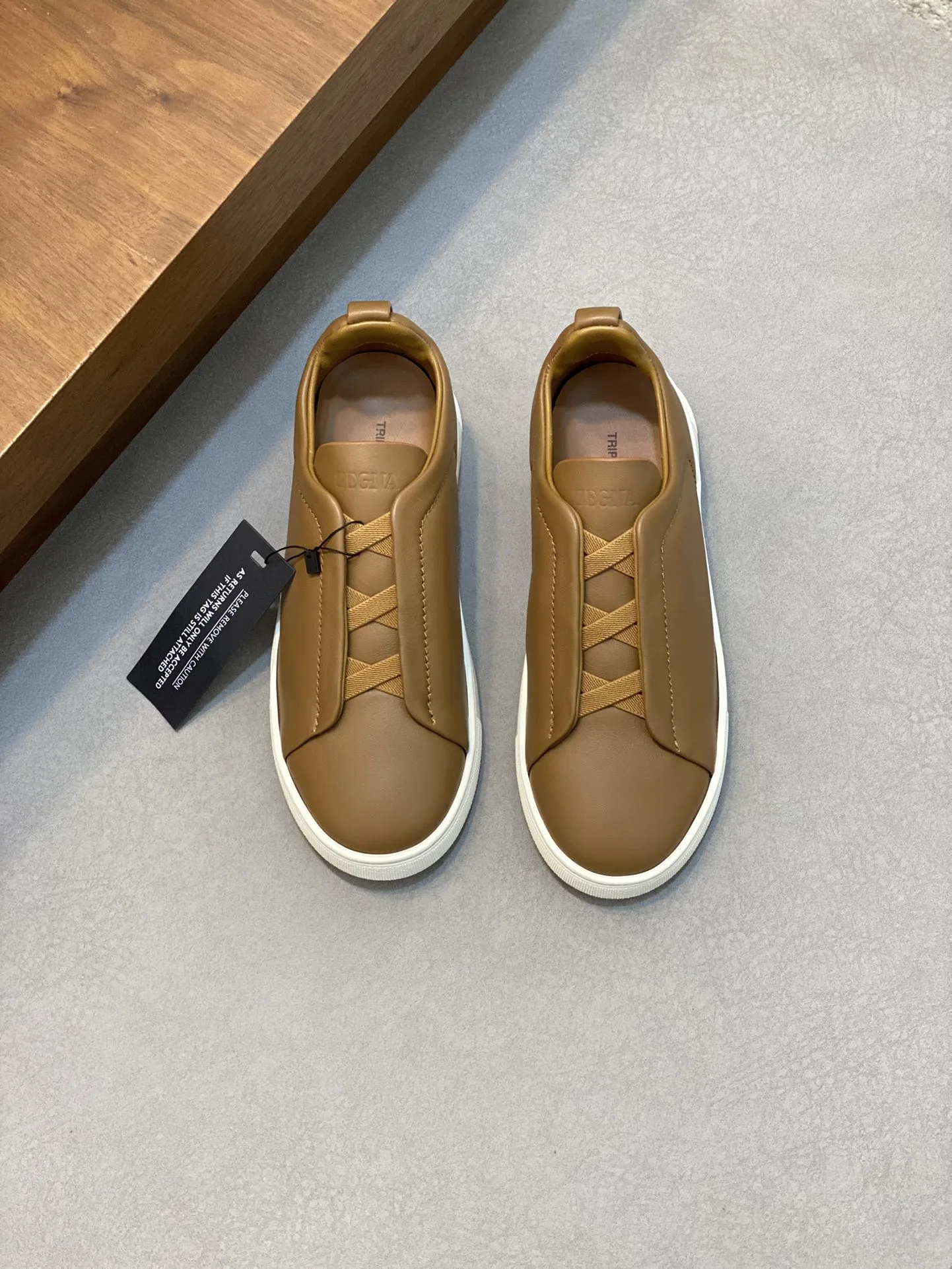 Luxus Zegna Rutschfeste Schuhe Lederschuhe Strickschuhe Diese Tiziano sind genarbtem Kalbsleder