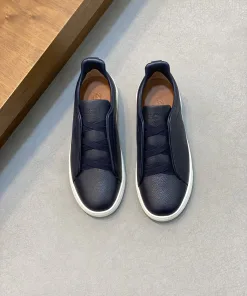 Hochwertige Zegna Freizeitschuhe Lederschuhe Trile Stitch eleganter Freizeitschuh ikonischen