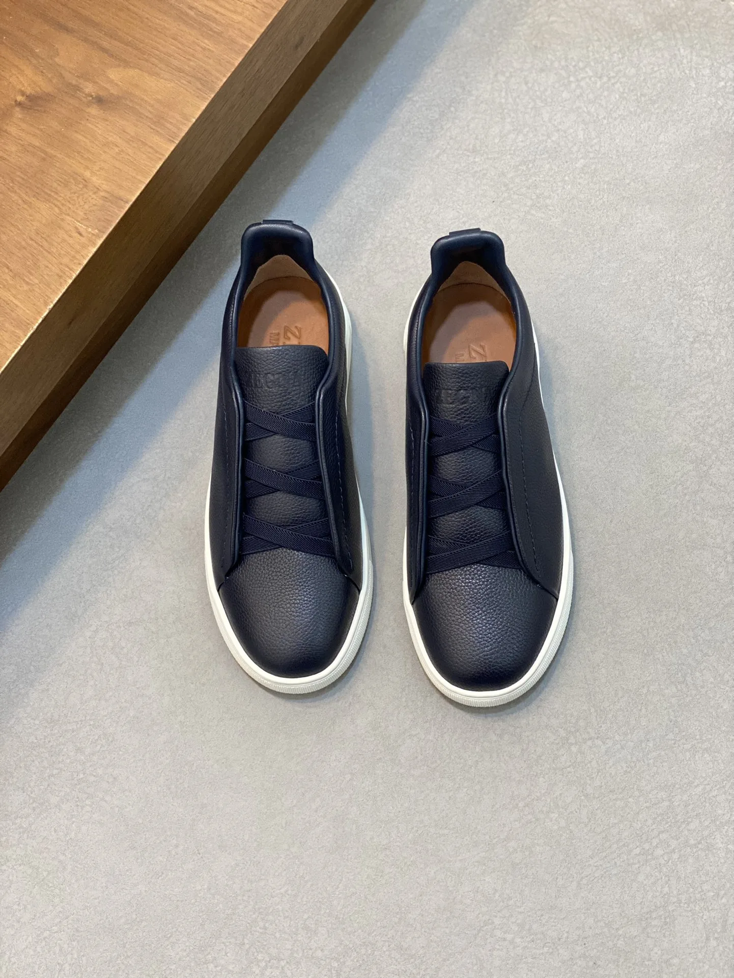 Hochwertige Zegna Freizeitschuhe Lederschuhe Trile Stitch eleganter Freizeitschuh ikonischen