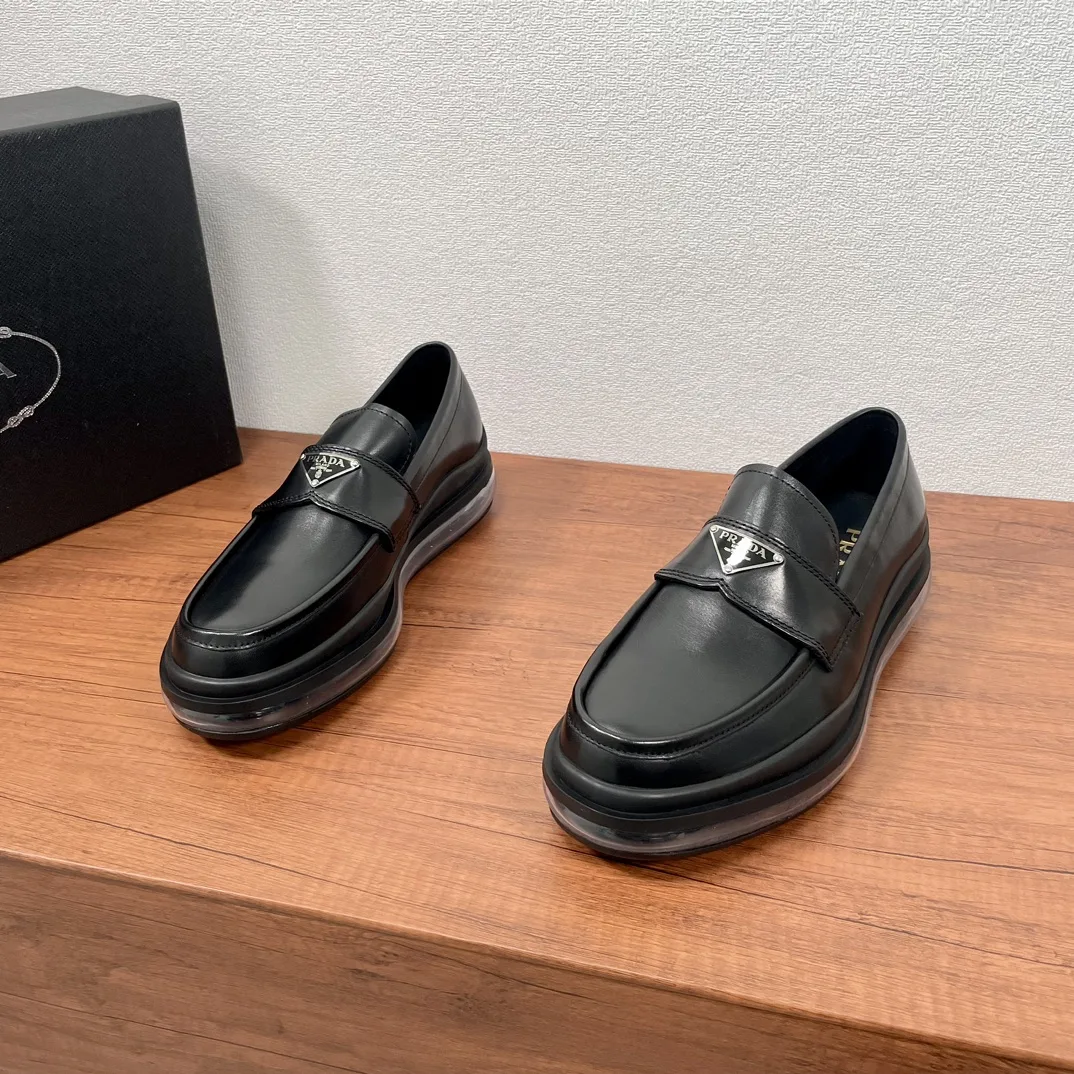 Luxus Prada Slipper Lederschuhe Freizeitschuhe aus Leder Artikelnummer Prada Classic Leder Luftpolsterung