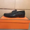 Luxus Hermes Lederschuhe Lässiger hergestellt aus original geprägtem Rindsleder