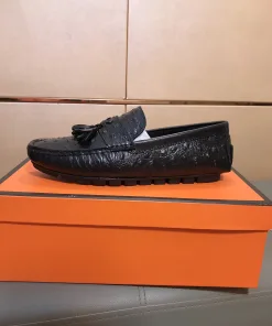 Luxus Louis Vuitton Loafer Neueste Aktuellster angesagtester Obermaterial besteht