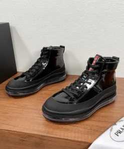 Luxus Prada Lederschuhe Artikelnummer Prada Herren Cushion Schnürsneaker