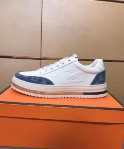 Luxus Louis Vuitton Freizeitschuhe mit hohem Schaft Koreanisches Obermaterial besteht aus geprägtem Rindsleder