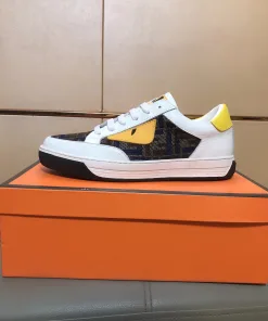 Premium Fendi Freizeitschuhe mit hohem Schaft Neue jetzt Bedruckter Stoff kombiniert