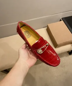 Hochwertige Versace einzelne Schuhe, offizielles Versace festliches Obermaterial originalem