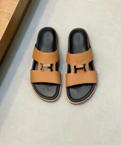 Luxury Hermes Hausschuhe Neue Rindsleder rutschfester Stilvoll Größen