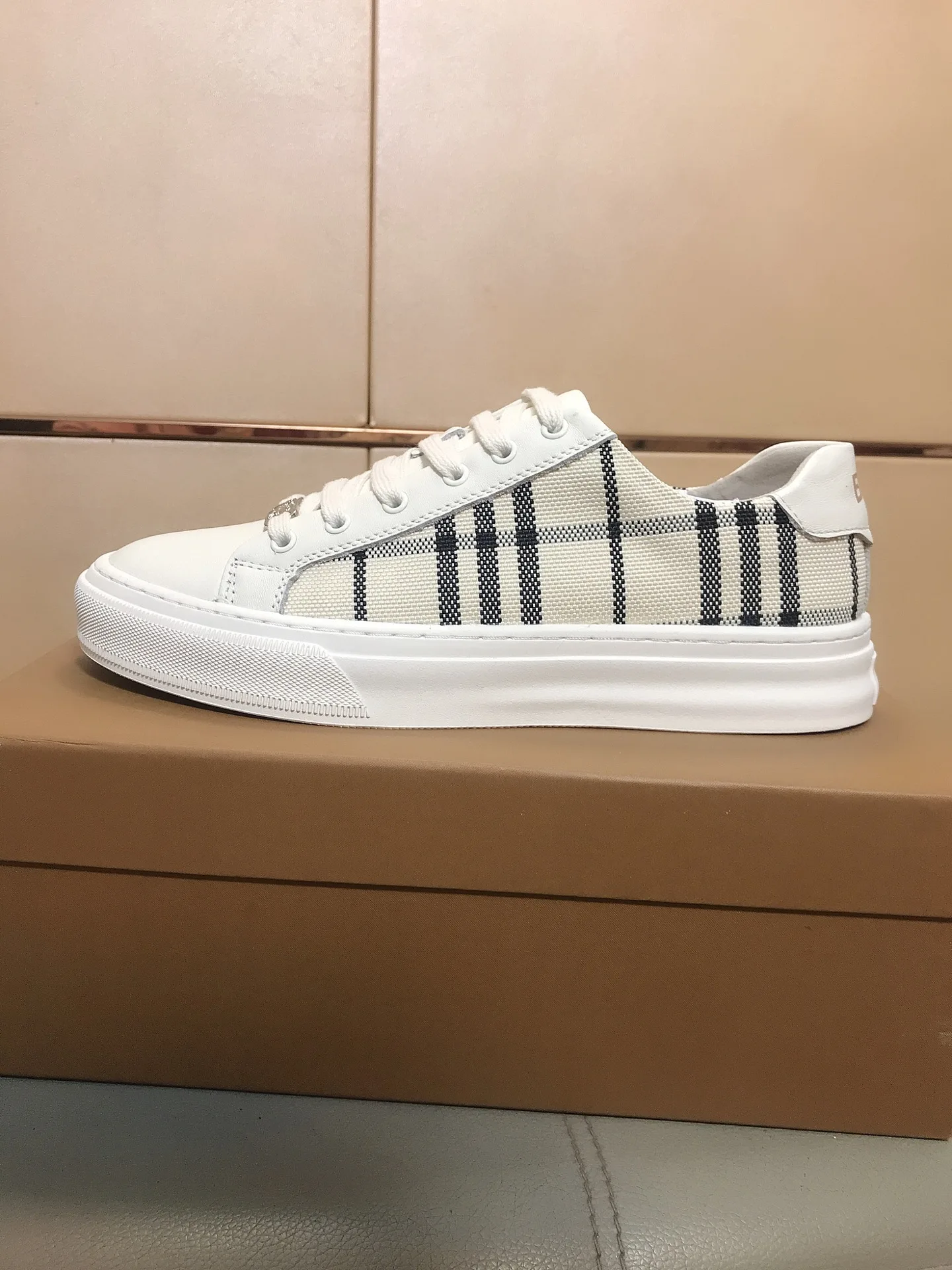 Premium Burberry HerrenFreizeitschuhe Klassischer importierter bedrucktem Stoff bequem