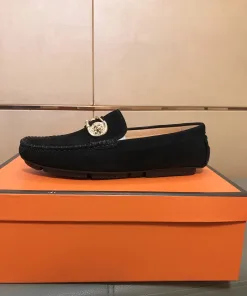 Hochwertige Versace Slipper Lederschuhe Lässige brandneu