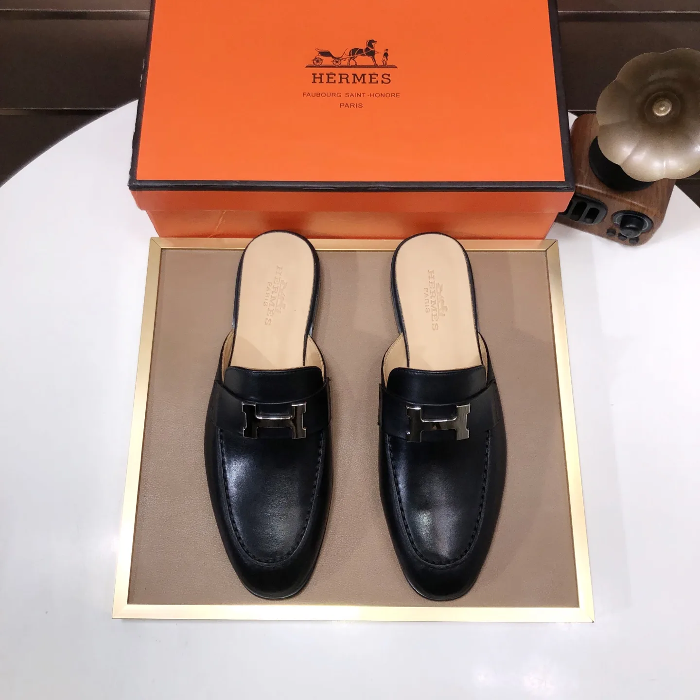 Premium Hermes Sandalen Herms Entspricht offizielle Originalqualität Futter