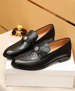 Premium Versace Lederschuhe Freizeitschuhe aus Leder Fällt größengerecht importiertes Kalbsleder Prägung