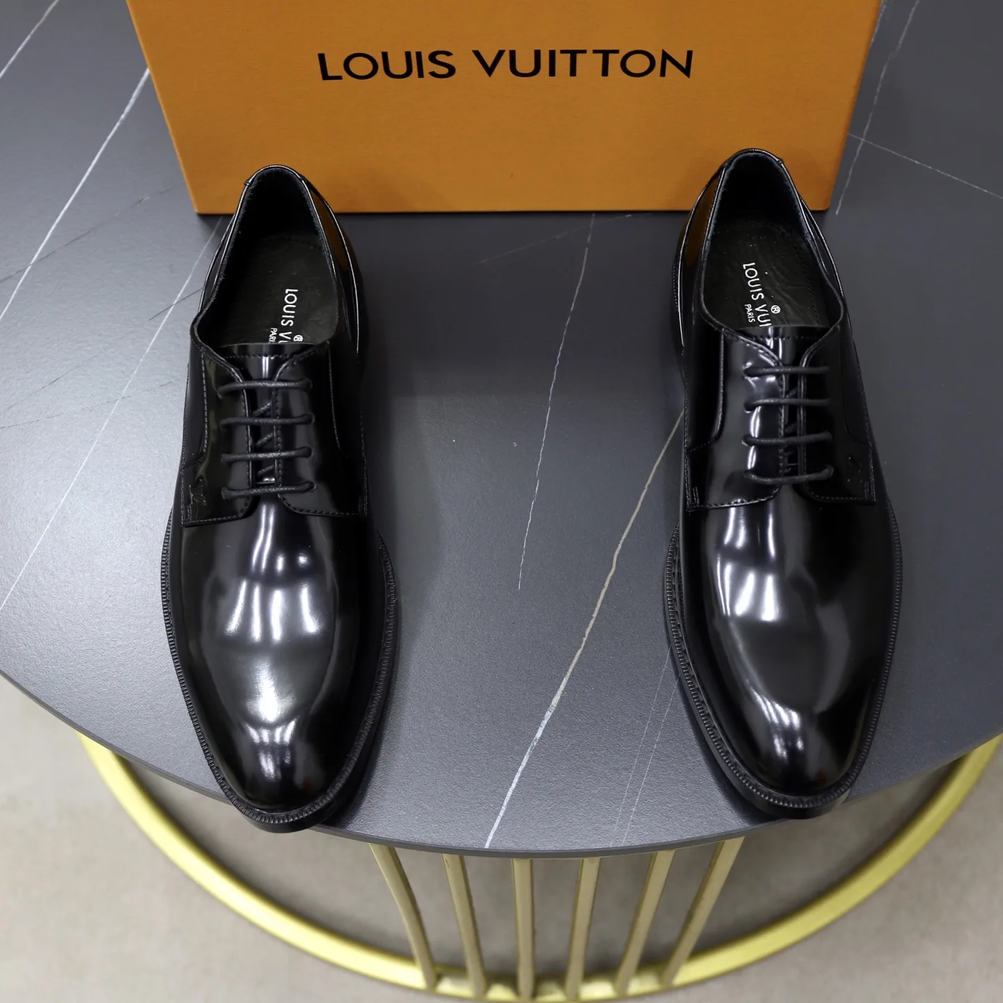 Premium Louis Vuitton Lederschuhe Größen Klassischer Obermaterial weichem komfortables