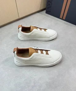 Luxus Zegna Turnschuhe original Alltag Original geprägtes Markenlogo