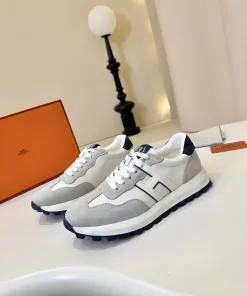 Luxus Hermes Lederschuhe Sneaker Lammfellfutter trendbewusste Männer sind