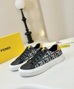 Premium Fendi Lederschuhe Klassische Probieren unbedingt offiziellen Store