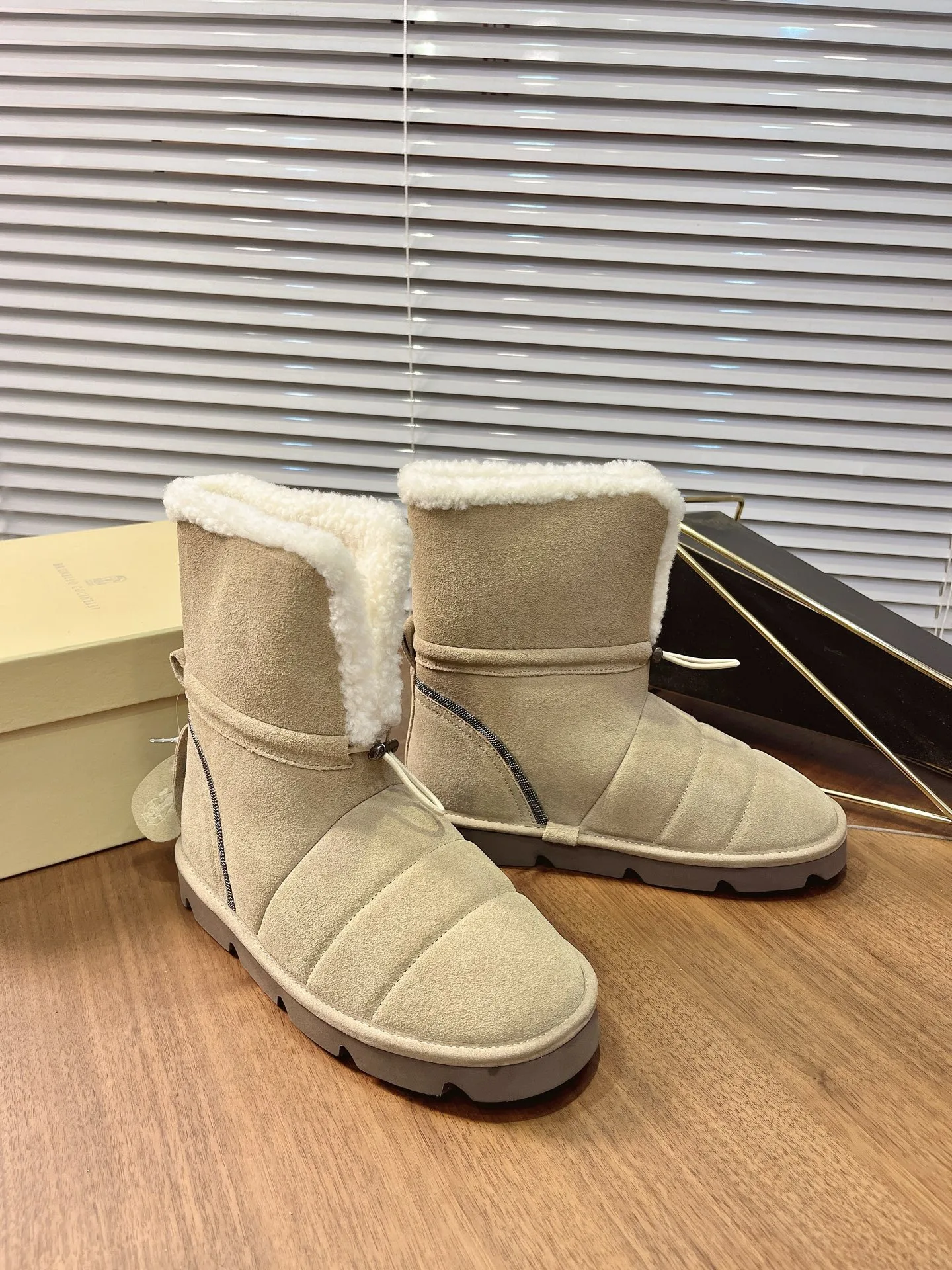 Luxus Brunello Cucinelli Schneestiefel Tatsächlicher Preis Inklusive Futter importierter