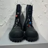 Luxus Balenciaga Herrenstiefel Schnürstiefel Reißverschluss leicht asymmetrischer runder