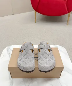 Hochwertige Louis Vuitton Hausschuhe Louis Vuitton Monogramm Pantoletten Wolle