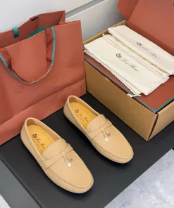 Luxus Hermes Loafer Loro iana Italienische Autofahrerschuhe Premiumqualität