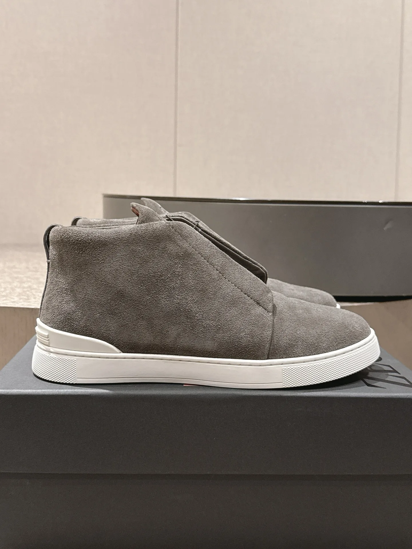 Premium Zegna Lederschuhe weiß Sneaker lässige Lederschuhe Direkt ZEGNA Neue Herren weiß