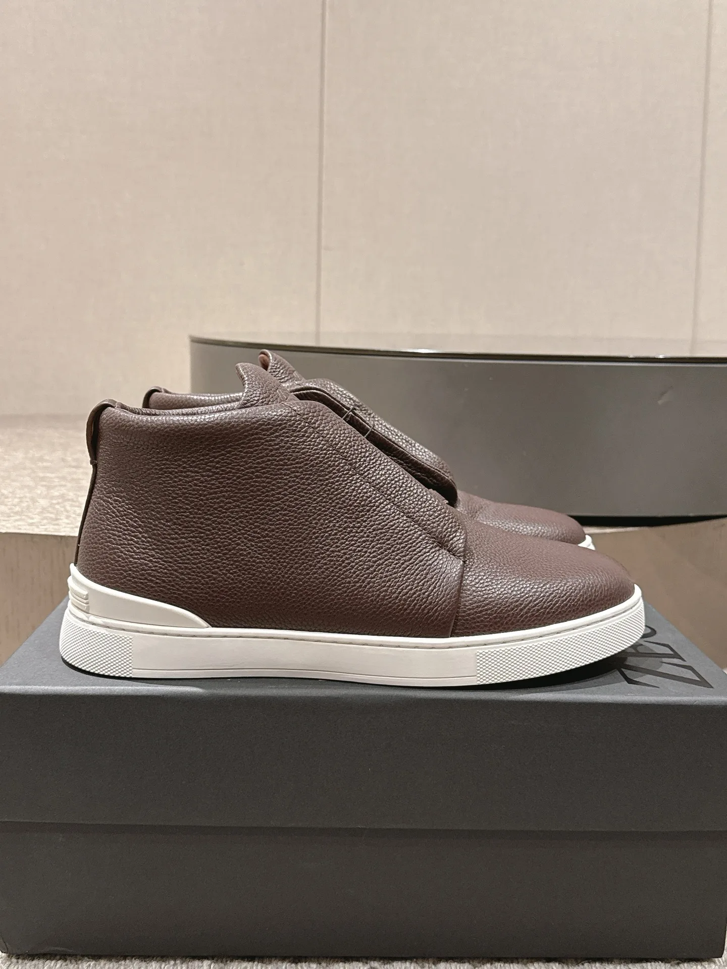 High Quality Zegna Lederschuhe weiße Sneaker lässige Lederschuhe Direkt LeiZEGNA Leder Eine originalgetreue