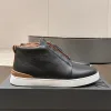 Luxus Zegna Lederschuhe weiße Sneaker lässige Lederschuhe Direkt Lässige Lederschuhe gleichen Stil